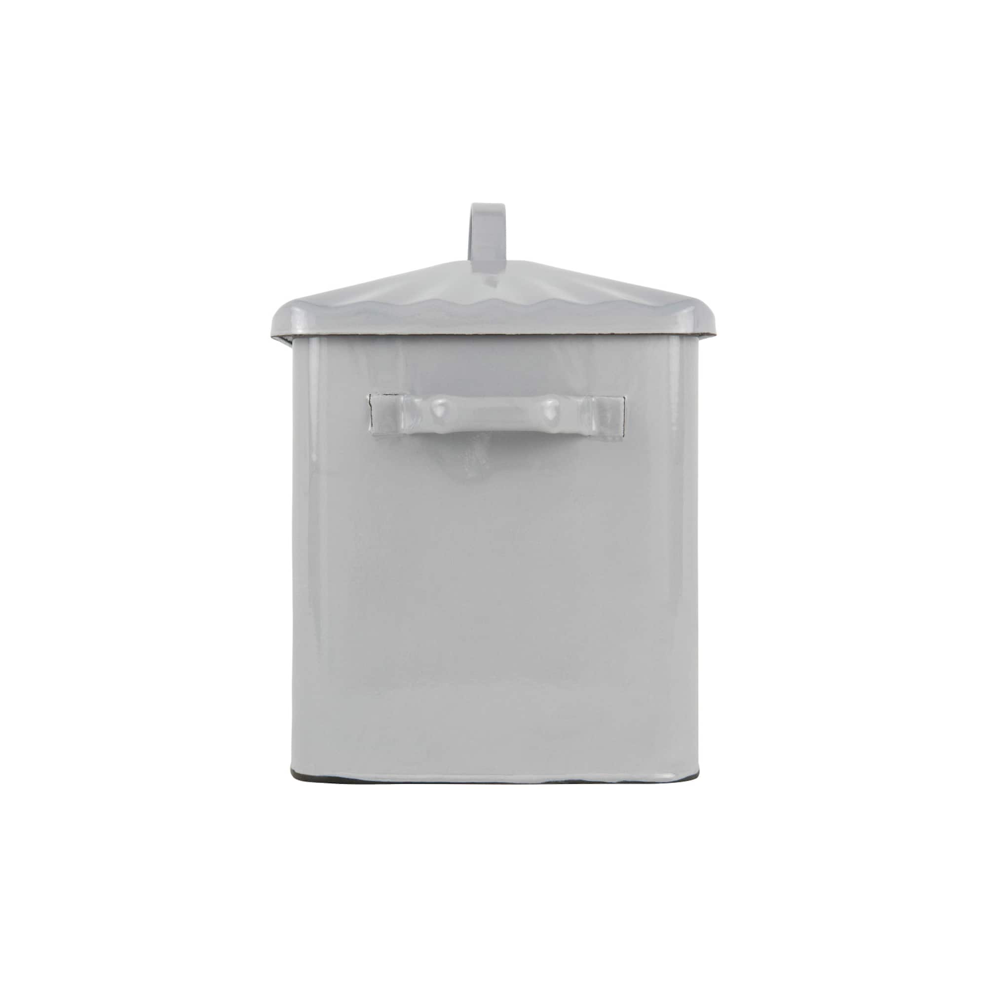 Hello Honey® Enameled Metal Distressed "BREAD" Box with Lid